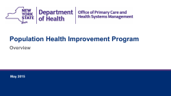 Population Health Improvement Program Overview Slides