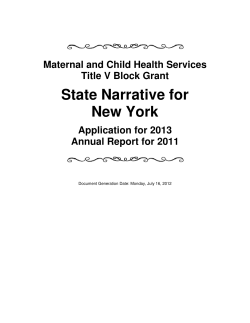 2013 Application / 2011 Annual Report