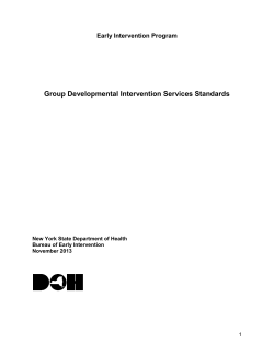 Group Developmental Intervention Services Standards