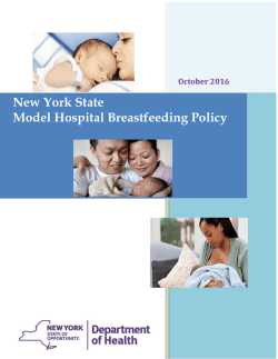 New York State Model Hospital Breastfeeding Policy, October 2011