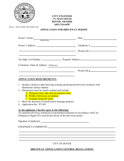 DrivewayPermit Application