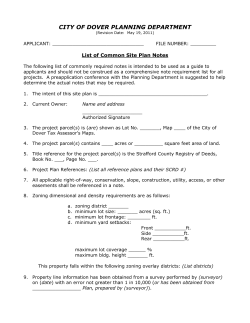 Site Plan Review Common Notes (2011)
