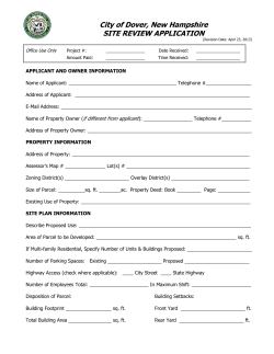 Site Plan Review Application (2013)
