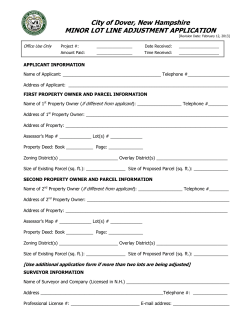 Minor Lot Line Adjustment Application (2013)