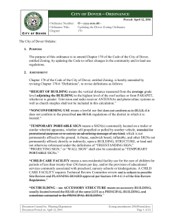 Posted Citywide Zoning Amendments (2016)