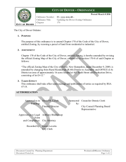 Posted Production Drive Rezoning Amendment (2016)
