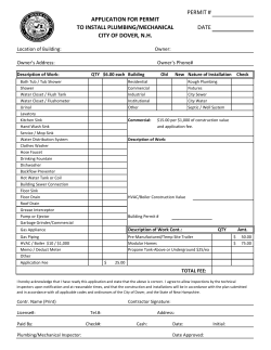 Plumbing-Mechanical Permit Application