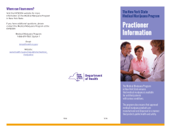 The New York State Medical Marijuana Program: Physician Information