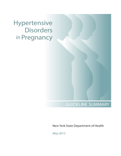 Guideline Summary, May 2013