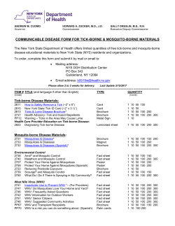 Tick Materials Order Form