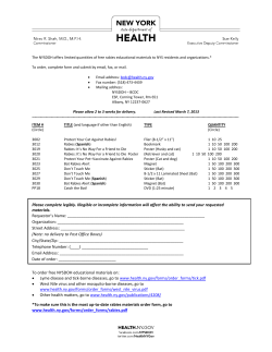 Rabies Materials Order Form