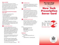 Application for New York Prescription Saver Card