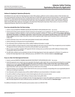 Application for Asbestos Training Equivalency (DOH-4353)