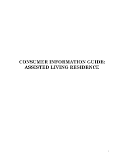 Consumer Information Guide: Assisted Living Residence