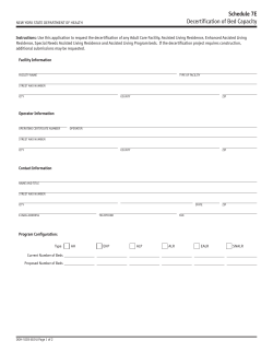 Schedule 7E - Decertification of Bed Capacity