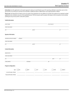 Schedule 7C - Bed Capacity Increase