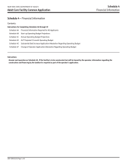 Schedule 4 Financial Information