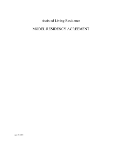 model residency agreement