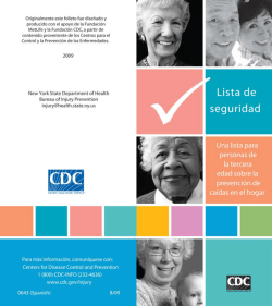 Lista de seguridad: Una lista para personas de la tercera edad sobre la provenci n de ca das en el hogar