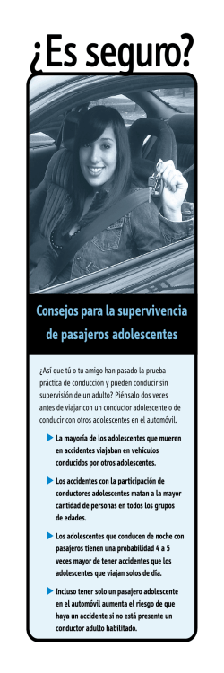Es seguro? Consejos para la supervivencia de pasajeros adolescentes