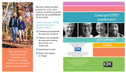 Cosas que USTED puede hacer para prevenir ca das