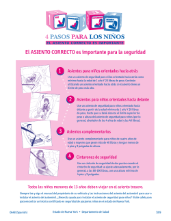 El Asiento Correcto es importante para la seguridad