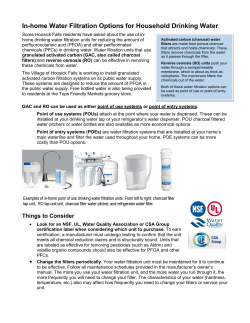 In-home Water Filtration Options for Household Drinking Water