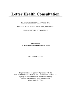 MacKenzie Chemical Works Health Consultation