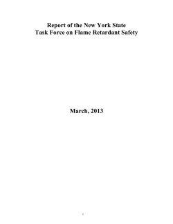 Flame Retardant Safety - New York State Task Force on Flame Retardant Safety