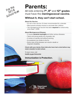 Meningococcal Vaccine School Requirement Flyer