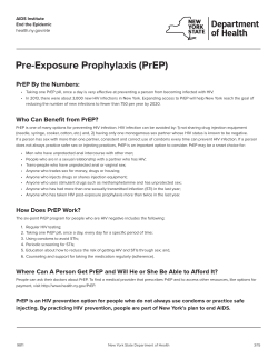 Pre-Exposure Prophylaxis (PrEP)