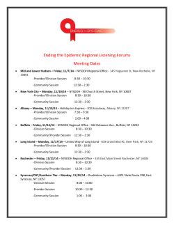 Ending the Epidemic Regional Listening Forums