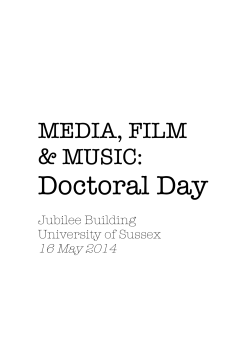 Media, Film and Music Doctoral Research Day