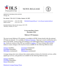 Consumer Price Index Summary for the Midwest - December 2014