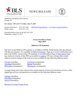 Consumer Price Index Summary for the Midwest - June 2015