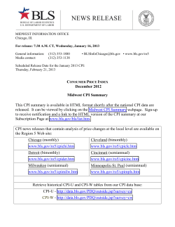 Consumer Price Index Summary for the Midwest - December 2012