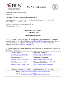 Consumer Price Index Summary for the Midwest - November 2013
