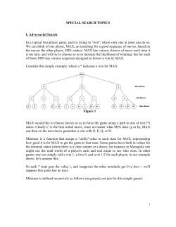 Adversarial Search and Constraint Satisfaction