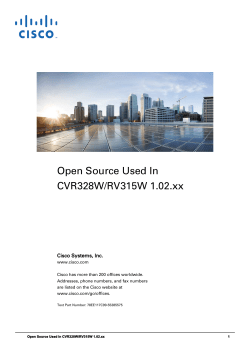 Open Source Documents for RV315W firmware version 1.02.xx