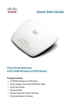 Cisco CVR100W Wireless-N VPN Router Quick Start Guide (Korean)