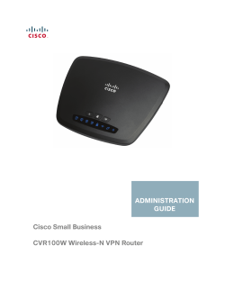 Cisco CVR100W Wireless-N VPN Router Administration Guide (English)