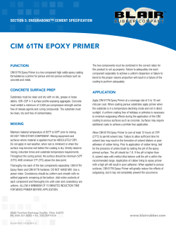 CIM 61TN Epoxy Primer for Concrete N/A
