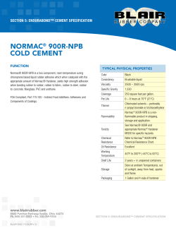 NORMAC 900R-NPB Cold Cement
