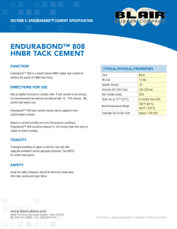 Endurabond&trade; 808 HNBR Tack