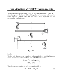 Analysis of TDOF Vibration system
