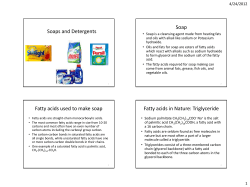 Lect 20 Soaps Detergents