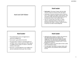 Lect 19 Hard Soft water