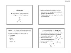 Lect 11 Aldehydes