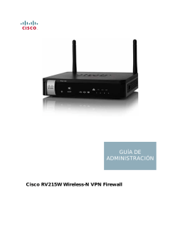 Cisco Small Business RV215W Wireless-N VPN Router Administration Guide (Spanish)