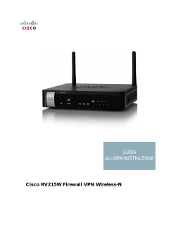 Cisco Small Business RV215W Wireless-N VPN Router Administration Guide (Italian)